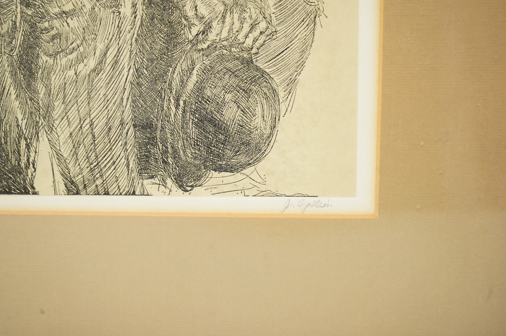Jacob Epstein (1880-1959), Portrait of Moses Reicherson, signed in pencil, limited edition 92/100, lithograph, 33 x 25cm